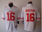 San Francisco 49ers #16 Montana  White Nike Limited Jerseys