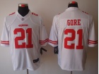 San Francisco 49ers #21 Gore White Nike Limited Jerseys