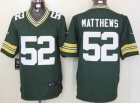 Green Bay Packers #52 Matthews Green Nike Limited Jerseys