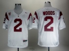 Nike USC Trojans #2 Robert Woods White Pac-12 Patch Jerseys