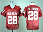 Oklahoma Sooners #28 PETERSON Red Jerseys