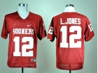 Oklahoma Sooners #12 Landy Jones Red NCAA Football Jerseys