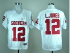 Oklahoma Sooners #12 Landy Jones White NCAA Football Jerseys