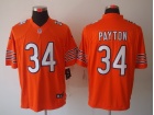 Chicago Bears #34 Payton Orange Nike Limited Jerseys