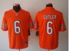 Chicago Bears #6 Cutler Orange Nike Limited Jerseys