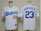 Los Angeles Dodgers #23 Gonzalez White Cool Base Jerseys