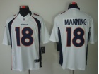 Denver Broncos #18 Manning White Nike Limited Jerseys