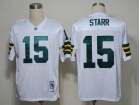 Green Bay Packers #15 Starr White M&N 1961 Short-Sleeved Jerseys