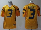 Nike West Virginia Mountaineers #3 Stedman Bailey Yellow College Football Jerseys