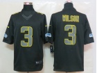 Seattle Seahawks #3 Wilson Black Impact Nike Limited Jerseys