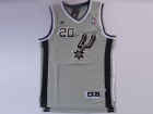 San Antonio Spurs #20 Ginobili Gray 2012-13 Season Swingman Jerseys