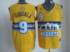 Denver Nuggets #9 Iguodala Yellow Rainbow Hardwood Classics Jersey