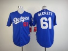 Los Angeles Dodgers #61 Deckett Blue Cool Base Jerseys