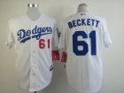 Los Angeles Dodgers #61 Deckett White Cool Base Jerseys