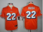 Nike Miami Dolphins #22 Bush Orange Kids Limited Jerseys