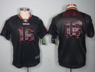 Nike San Francisco 49ers #16 Montana Black Lights Out Youth Jerseys