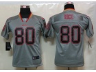 Nike San Francisco 49ers #80 Rice Grey Lights Out Kids Elite Jerseys