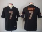 Nike Denver Broncos #7 Elway Black Lights Out Limited Youth Jerseys