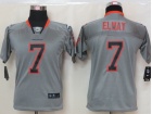 Nike Denver Broncos #7 Elway Grey Lights Out Kids Jerseys