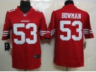 San Francisco 49ers #53 Bowman Red Nike Limited Jerseys