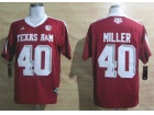 Addidas Texas A&M #40 Miller Maroon NCAA Jerseys