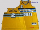 Denver Nuggets #2 English Yellow Rainbow Hardwood Classics Jersey