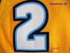 Denver Nuggets #2 English Yellow Rainbow Hardwood Classics Jersey