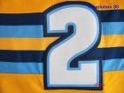 Denver Nuggets #2 English Yellow Rainbow Hardwood Classics Jersey