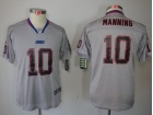 Nike New York Giants #10 Manning Grey Lights Out Youth Jerseys