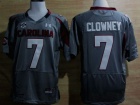 Under Armour South Carolina #7 Javedeon Clowney Grey New SEC Patch NCAA Football Jerseys