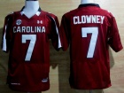 Under Armour South Carolina #7 Javedeon Clowney Red New SEC Patch NCAA Football Jerseys