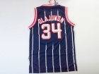 Houston Rockets #34 Olajuwon Blue Hardwood Classic Champion Swingman Jerseys