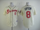 Atlanta Braves #8 Upton Cream Cool Base Jerseys