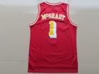 Houston Rockets #1 McGrady Red Hardwood Classic Fashion Swingman Jerseys