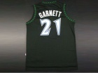 Minnesota Timberwolves #21 Garnett Black Throwback Swingman Jerseys