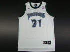 Minnesota Timberwolves #21 Garnett White Throwback Swingman Jerseys