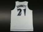 Minnesota Timberwolves #21 Garnett White Throwback Swingman Jerseys