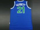 Minnesota Timberwolves #21 Garnett Blue Hardwood Classic Swingman Jerseys