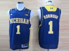 Michigan Wolverines #1 Glenn Robinson III Navy Blue NCAA Basketball Jerseys