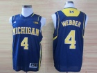 Michigan Wolverines #4 Chirs Webber Navy Blue NCAA Basketball Jerseys