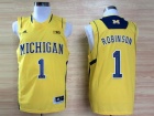 Michigan Wolverines #1 Glenn Robinson III Yellow NCAA Basketball Jerseys