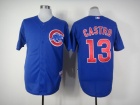 Chicago Cubs #13 Starlin Castro Blue Cool Base Jerseys