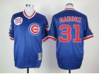 Chicago Cubs #31 MADDUX Mitchell&ness blue jerseys