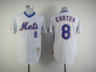 New York Mets #8 GARY CARTER White M&N Jerseys