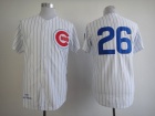 Chicago Cubs #26 Billy Williams White Strip 1969 Throwback Jersey