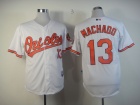 Baltimore Orioles #13 Machado White Cool Base Jerseys