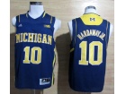 Michigan Wolverines #10 Tim Hardaway Jr. Blue NCAA Basketball Jerseys