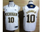 Michigan Wolverines #10 Tim Hardaway Jr. White NCAA Basketball Jerseys