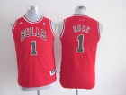 Youth Chicago Bulls #1 Derrick Rose Red New Material Jerseys