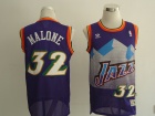 Utah Jazz #32 Karl Malone Purple Mountain Hardwood Classic Swingman Jerseys